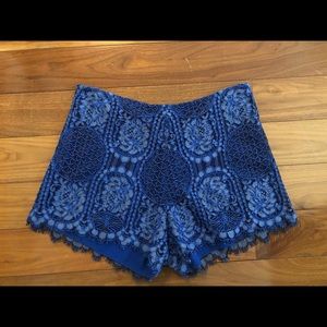 ALEXIS blue lace shorts